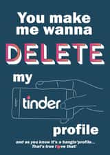 tinder online dating Valentines Day Card 38845 created by MakeMyAd Designs