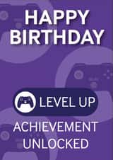videogame level up Birthday Card 18952 created by Nathan Cooper