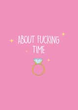 Rude - pink diamond engagement card created by hot girls make cards