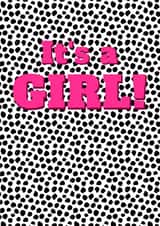 pink spotty New Baby Card 15406 created by Speckled Wren