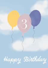 Happy Birthday Happy 3rd Birthday Card 39273 created by Emma Keight