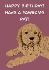 Pawsome Cockapoo birthday card perfect for a dog loving friend created by Rae of Sunshine