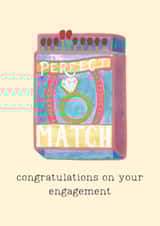 Perfect match engagement card - yellow created by Daisy Humphries
