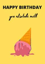 melt ice cream Birthday Card 20102 created by me old cock linnet