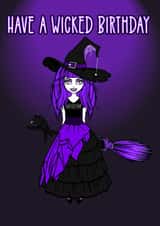 witch wicked Birthday Card 20270 created by Cheeky Witch®