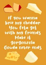 cheese spice girls Love & Friendship Card 15893 created by Laura Frances Cards