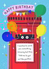 Happy Birthday Funny Colourful Postbox Card created by Creative Joy