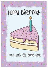 cake let's eat some cake Birthday Card 20279 created by Heather Mauchline