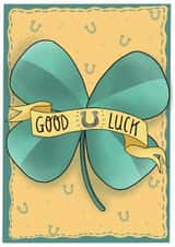 clover horse shoe Good Luck Card 20280 created by Heather Mauchline