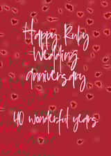 ruby wedding ruby Anniversary Card 18225 created by Prints With Personality