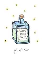 Magic healing tonic get well soon card created by Ink Vixen