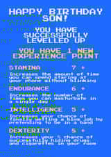 level up video game Birthday Card 19865 created by Leamington Underground