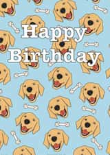 golden retriever labrador Birthday Card 14057 created by Sunny Spills