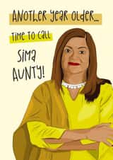 Sima Aunty Indian Birthday Card 20321 created by Eastential