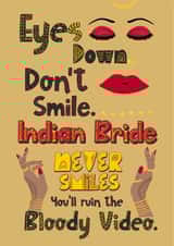 indian bride bend it like beckham Engagement & Marriage Card 45192 created by Eastential
