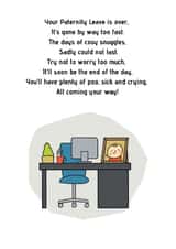 paternity back to work Card 18375 created by Kim&Tonic