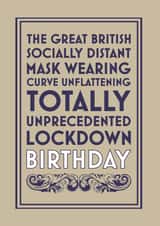 british mask Birthday Card 42384 created by TwelveOhTwo