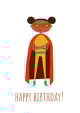 black girl afro puffs Birthday Card 19830 created by Afritistic