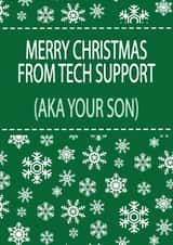 Cheeky - Tech - Nerd - Tech Support - Merry Christmas From Tech Support - Parents - Mum and Dad - Christmas Card created by Dottie Mottie
