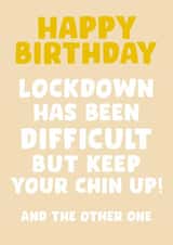 Funny double chin birthday card created by Josh Daniel