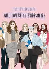 Will you be my bridesmaid? - Bridesmaid movie themed card created by Eat the Moon