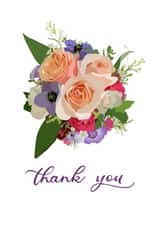 Floral Flowers Thank You Card 20367 created by Williams Print Store