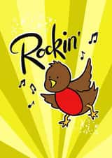 rocking robin Christmas Card 45278 created by Jane Harding