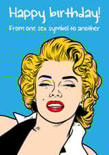 Marilyn Monroe Happy Birthday greeting card created by Graham Sanders
