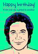 Tom Jones birthday greeting card created by Graham Sanders