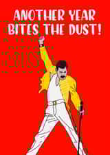 Another year bites the dust card created by a la Carde