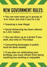 lockdown quarantine Birthday Card 44485 created by Memetallica