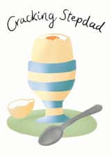 stepdad egg Father's Day Card 7858 created by Tarot Close Design