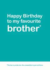 brother favourite Birthday Card 13049 created by Lisa Jestico