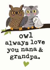 Owl Day Just because Card 6023 created by Mrs Best Paper Co.