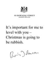boris johnson isolation Christmas Card 29090 created by The Happy Bee