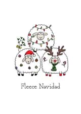 Fleece Navidad Christmas card created by Evie Garnett Designs