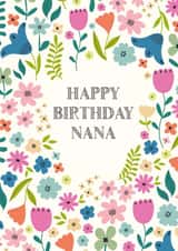 Nana flowers Birthday Card created by Sarah Corcoran