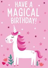 Unicorn birthday card created by Sarah Corcoran