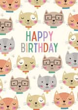 Cute cats Birthday card created by Sarah Corcoran