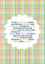 A brighter future filled with promise card created by Jessica Rachel Sharp