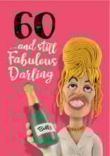 Patsy Ab Fab funny 60th birthday card for her created by The Supermodels