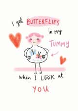 butterflies tummy Anniversary Card 45365 created by Lindsay loves to draw