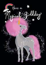 afro unicorn Birthday Card 15054 created by Karmuka