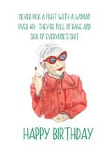 old woman Birthday Card 14221 created by Sarah Maddox