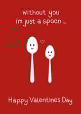 Happy Valentines Day Spooning Card 42121 created by Holly Tillier