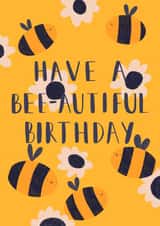 bee beautiful Birthday Card 17627 created by Isabella