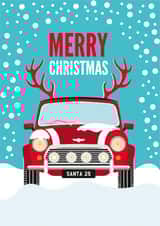 classic car Christmas Card 16821 created by Diva Doodle Designs