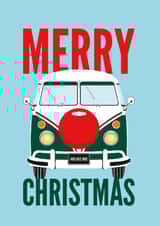 Classic VW Camper Van Christmas Card created by Diva Doodle Designs