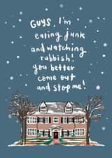 home alone funny Christmas Card 43329 created by Sam Bratby Art