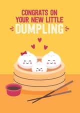 dumpling adult New Baby Card 12871 created by Blush & Blossom 
